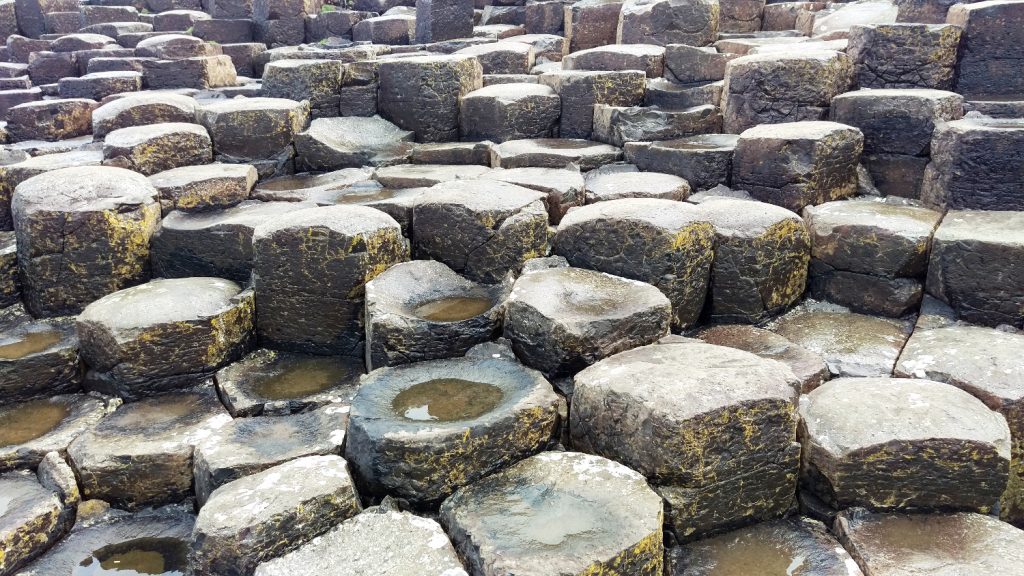 Photo showing close-up of Giant's Causeway