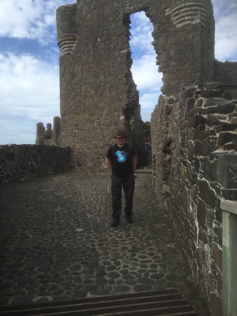 James in Dunluce Castle