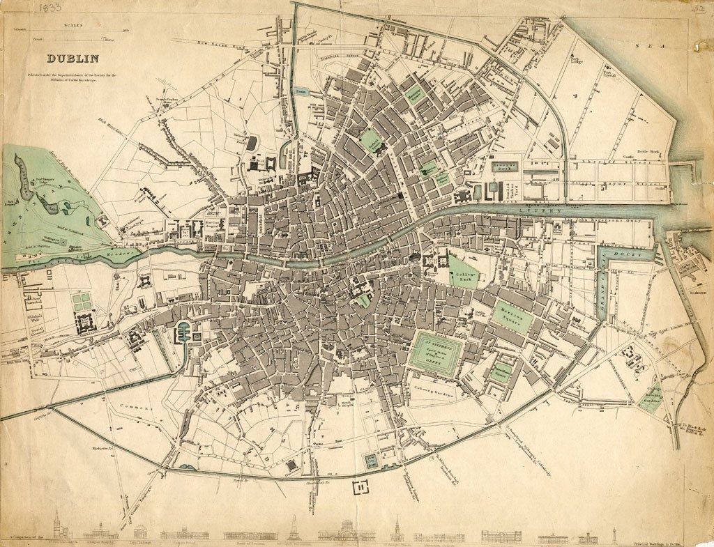 Picture of old Dublin Map