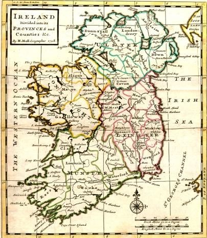 Historic map of Ireland
