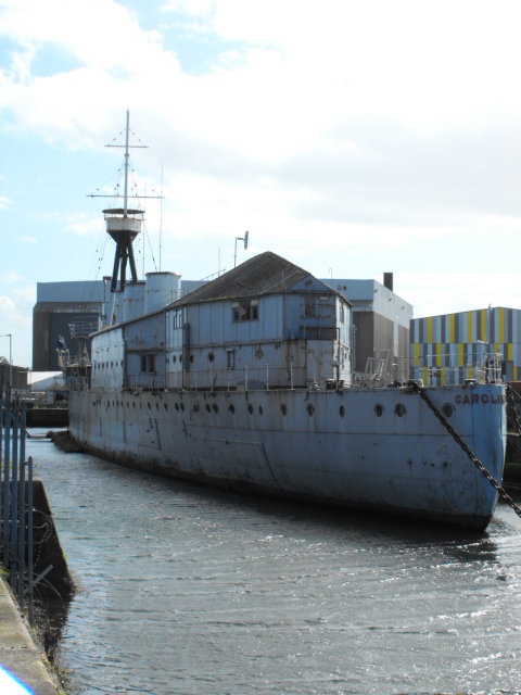 Photo of HMS Caroline before refurbishment